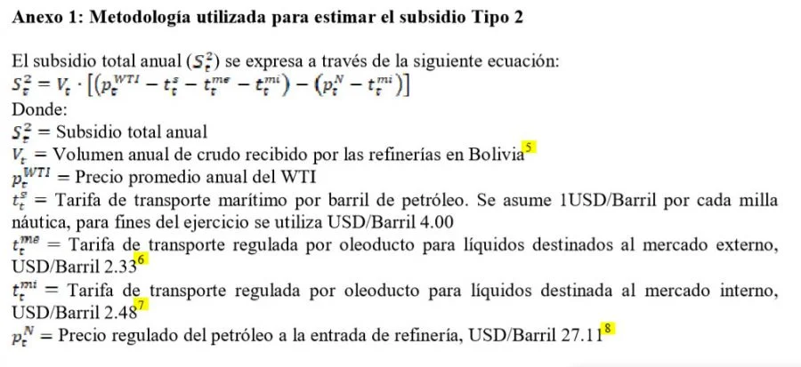 Metodología utilizada para estimar el subsidio tipo 2